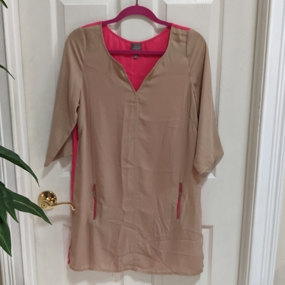 Umgee Tunic Midi Dress Colorblock Size Medium - Picture 1 of 9